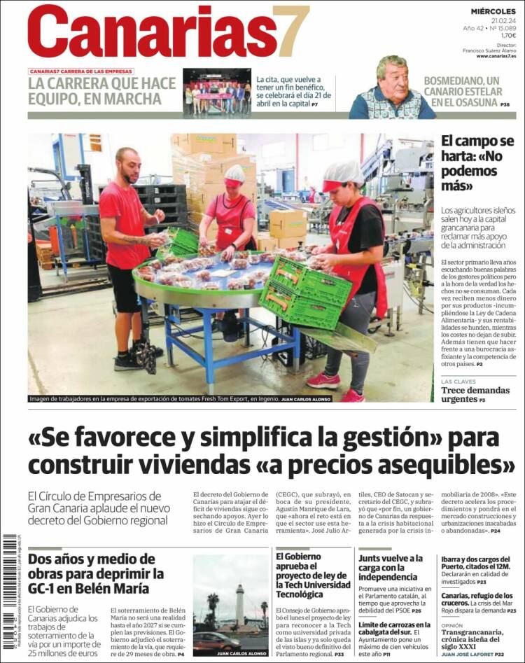 Portada de Canarias 7 (Espa&ntilde;a)