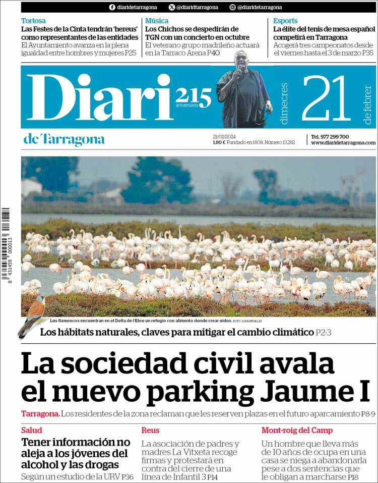 Portada de Diari de Tarragona (Espa&ntilde;a)