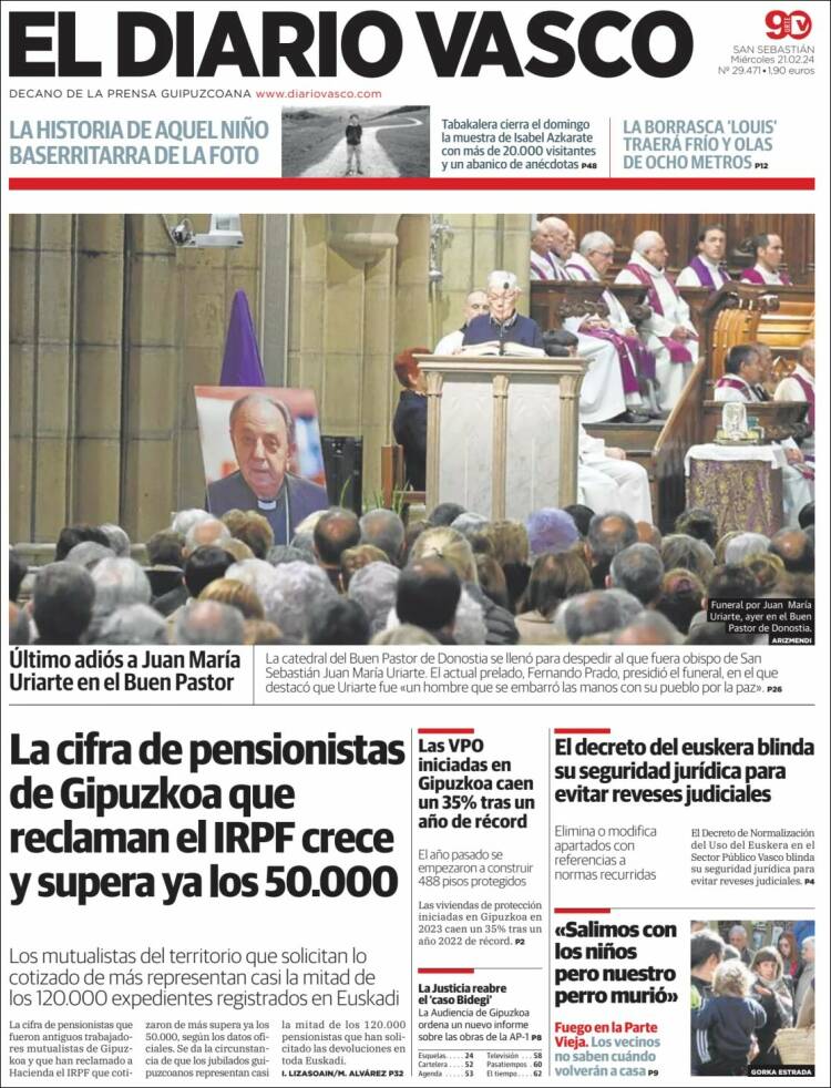 Portada de Diario Vasco (Espa&ntilde;a)