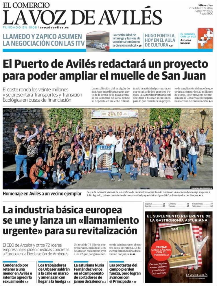 Portada de El Comercio - Avilés (Espa&ntilde;a)