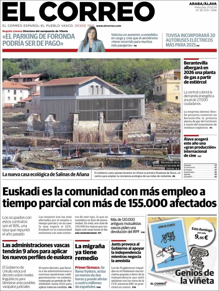 Portada de El Correo - Álava (Espa&ntilde;a)