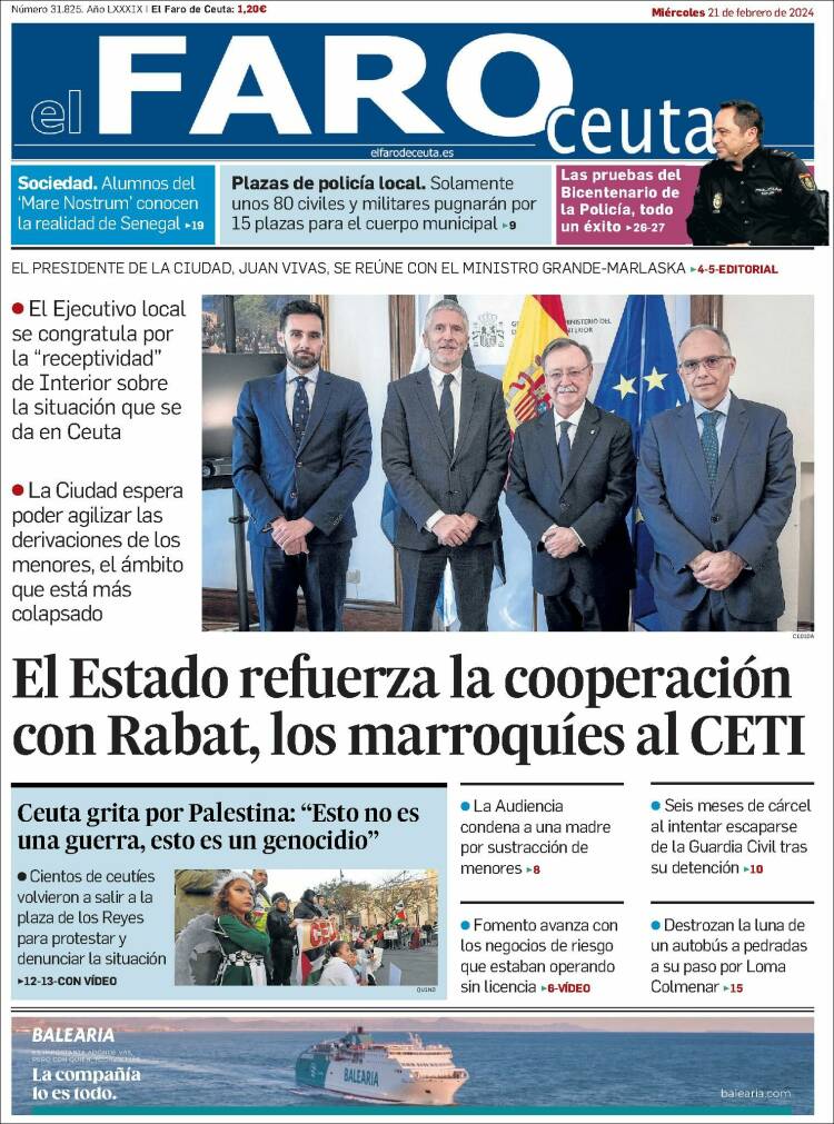 Portada de El Faro de Ceuta (Espa&ntilde;a)