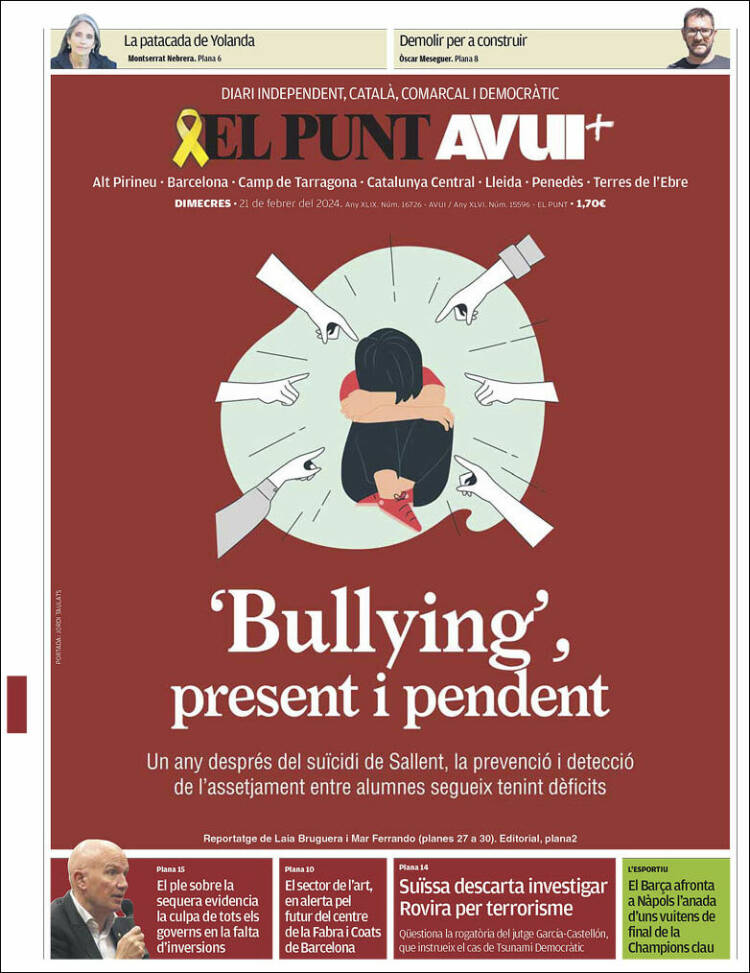 Portada de El Punt Avui (Espa&ntilde;a)