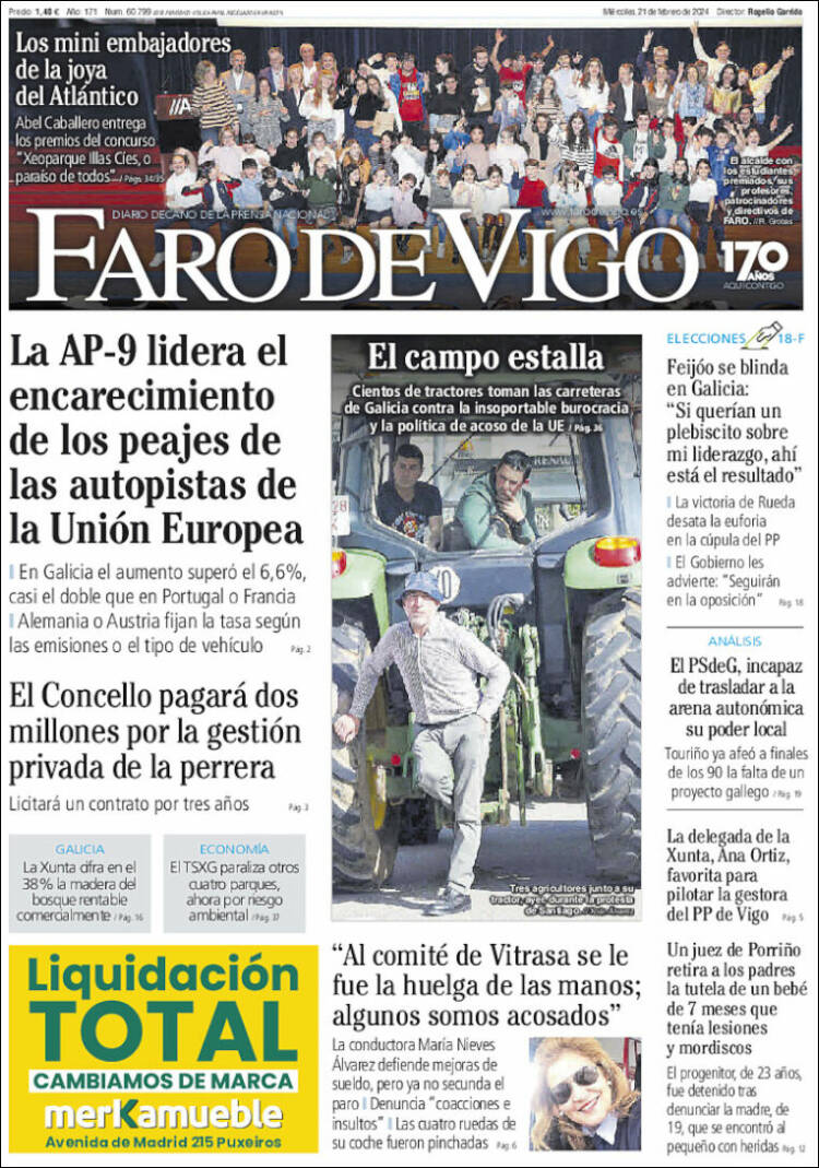Portada de Faro de Vigo (Espa&ntilde;a)