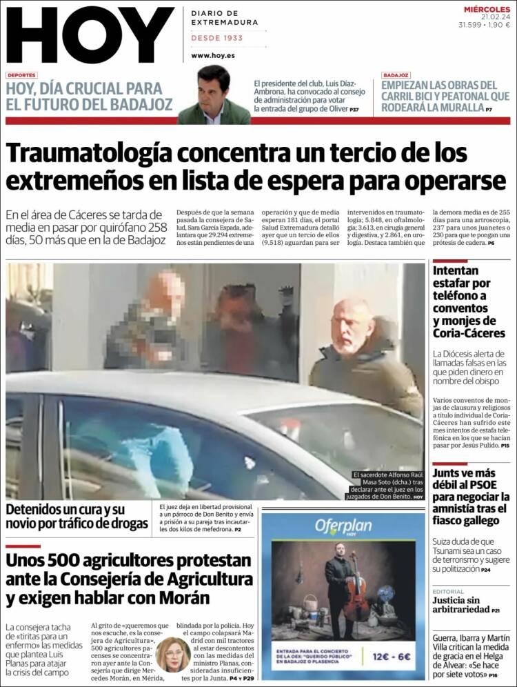 Portada de Hoy - Caceres (Espa&ntilde;a)