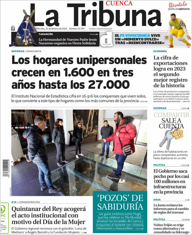 Portada de La Tribuna de Cuenca (Espa&ntilde;a)