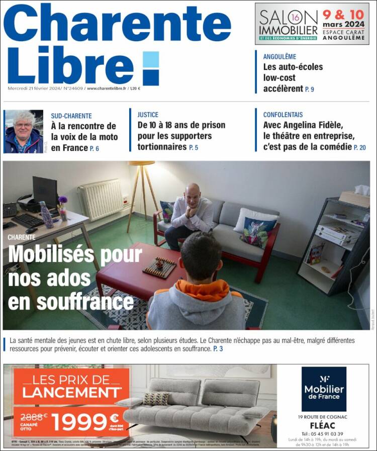 Portada de Charente Libre (Francia)