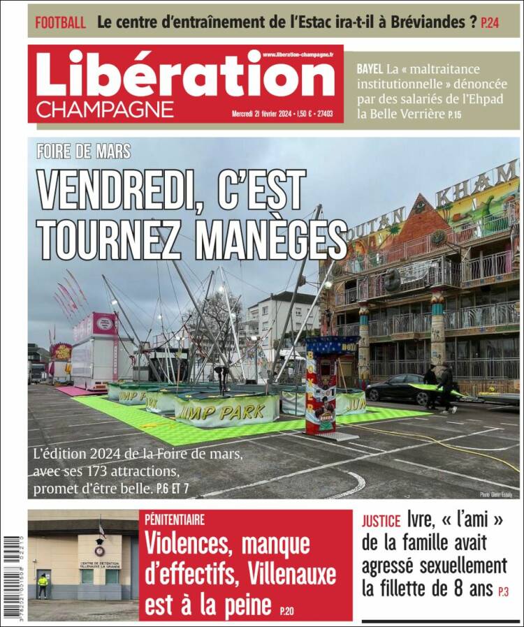 Portada de Libération Champagne (Francia)