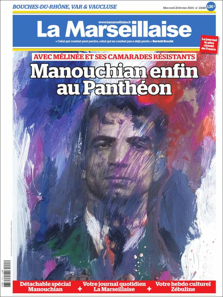 Portada de La Marseillaise (Francia)