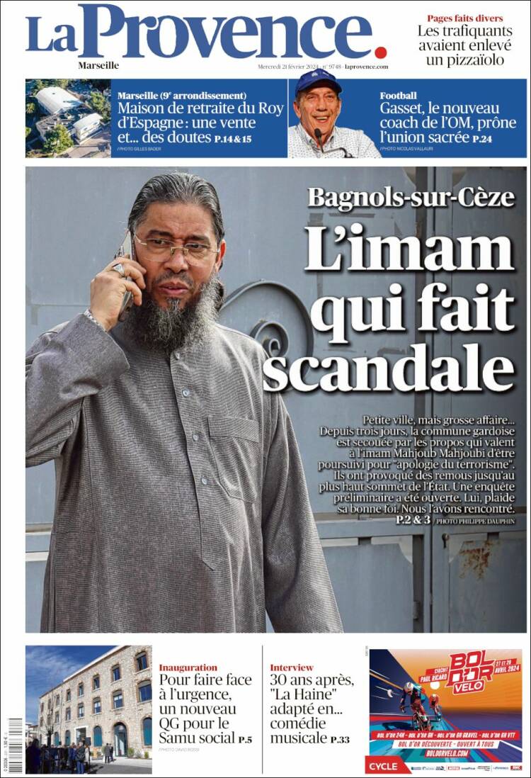 Portada de La Provence (Francia)