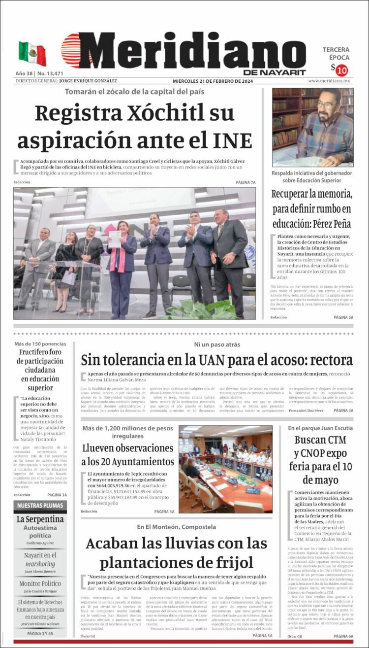 Portada de Meridiano (México)