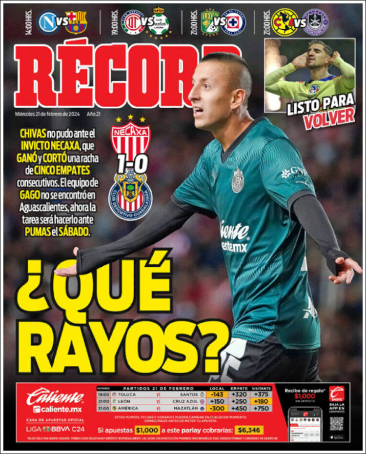 Portada de Record (México)