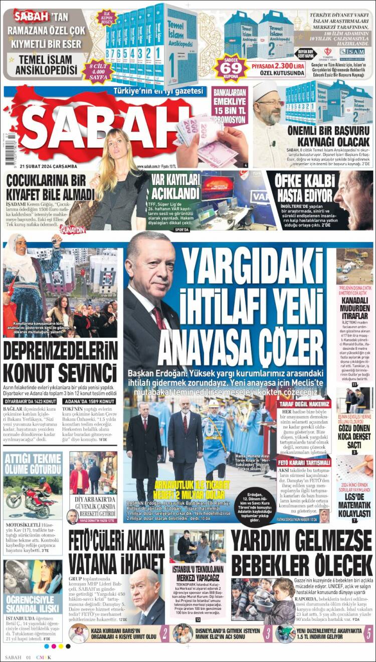 Portada de Sabah (Turqu&iacute;a)