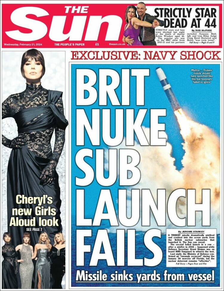 Portada de The Sun (Reino Unido)