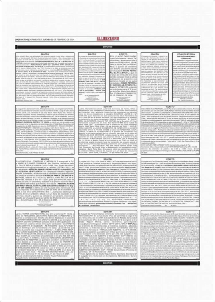 Portada de Diario El Libertador (Argentina)