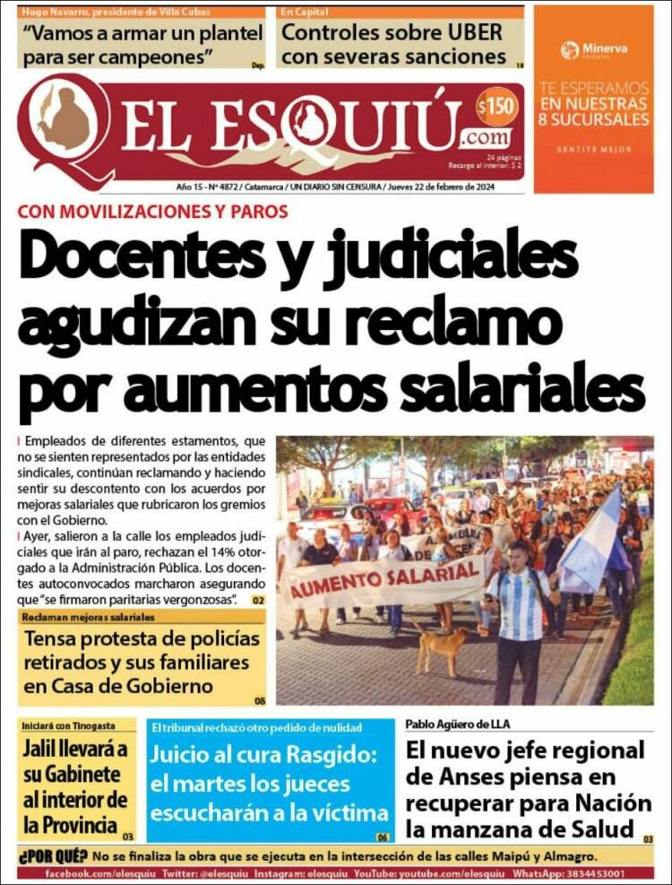 Portada de El Esquiu (Argentina)
