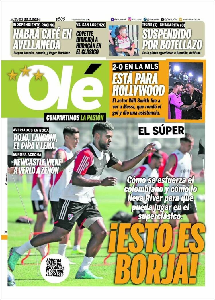Portada de Olé (Argentina)