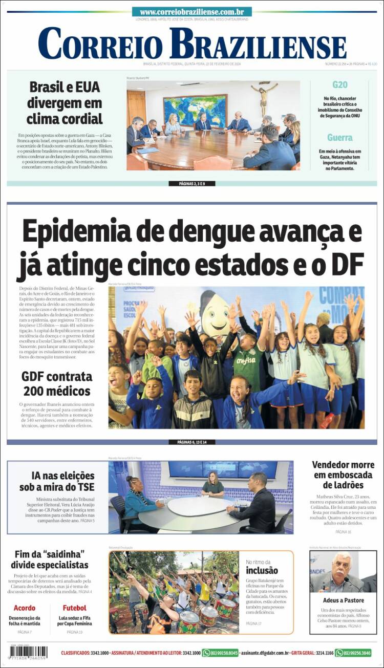Portada de Correio Braziliense (Brasil)