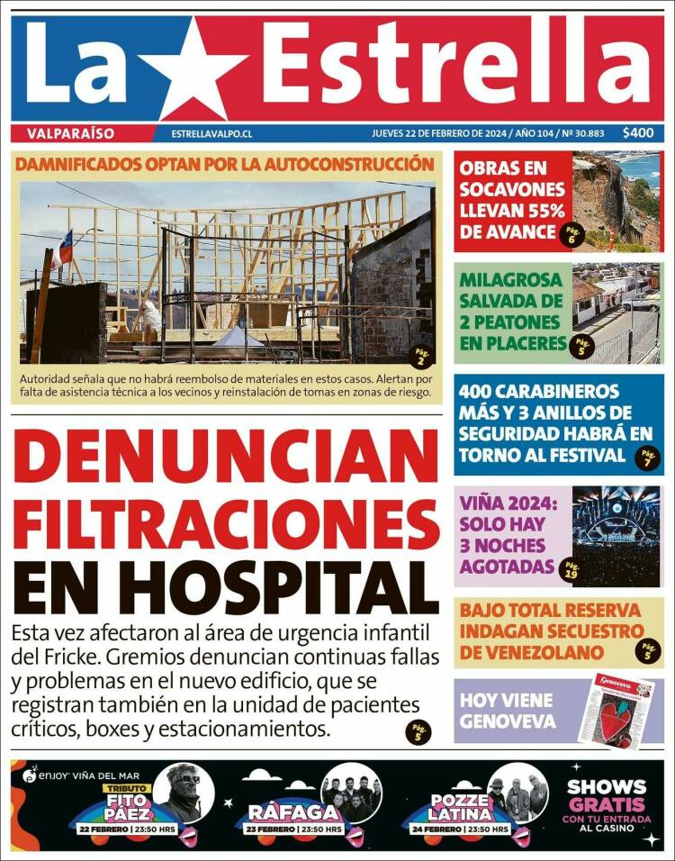 Portada de Estrella de Valparaiso (Chile)