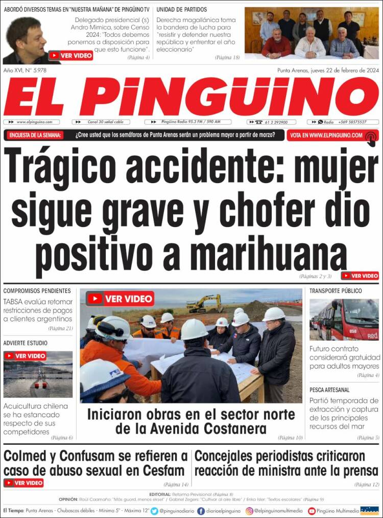 Portada de El Pingüino (Chile)