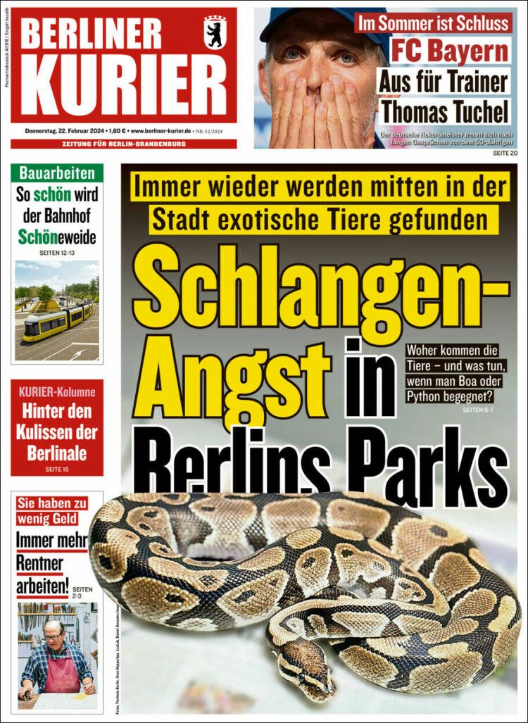 Portada de Berliner Kurier - Startseite BK (Alemania)