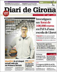 Portada de Diari de Girona (España)