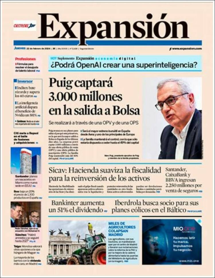 Portada de Expansión (Espa&ntilde;a)