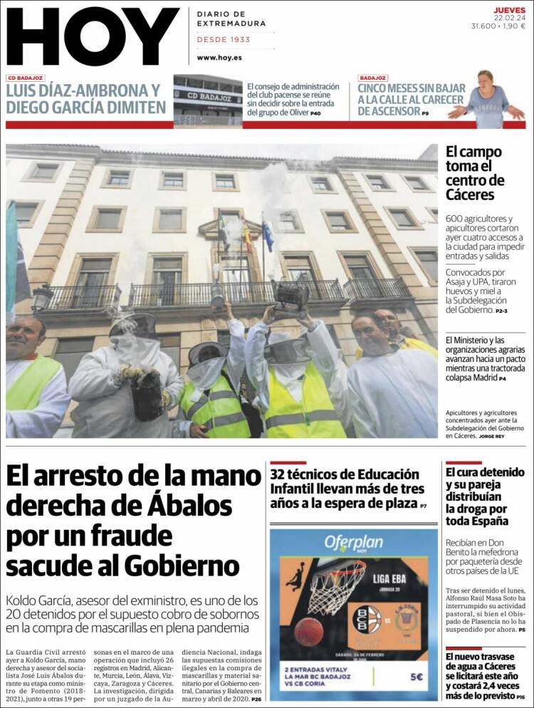 Portada de Hoy - Badajoz (España)