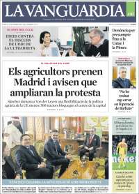 Portada de La Vanguardia (España)