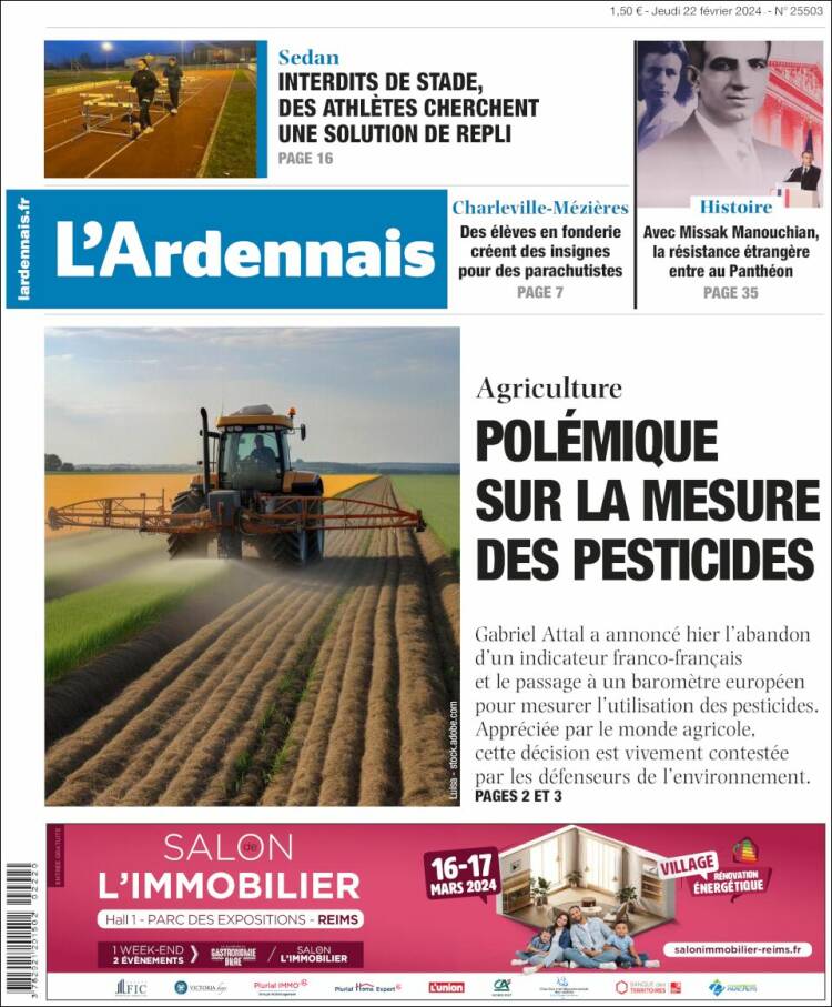 Portada de L'Ardenais (Francia)