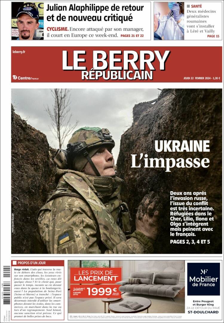 Portada de Berry Republicain (Francia)