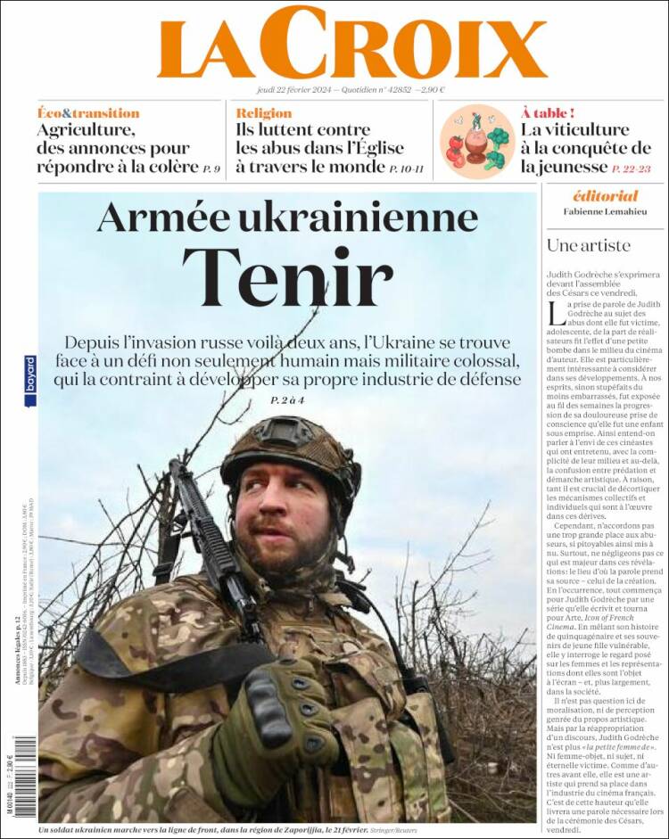 Portada de La Croix (Francia)