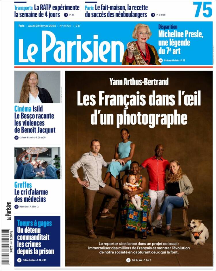 Portada de Le Parisien (Francia)