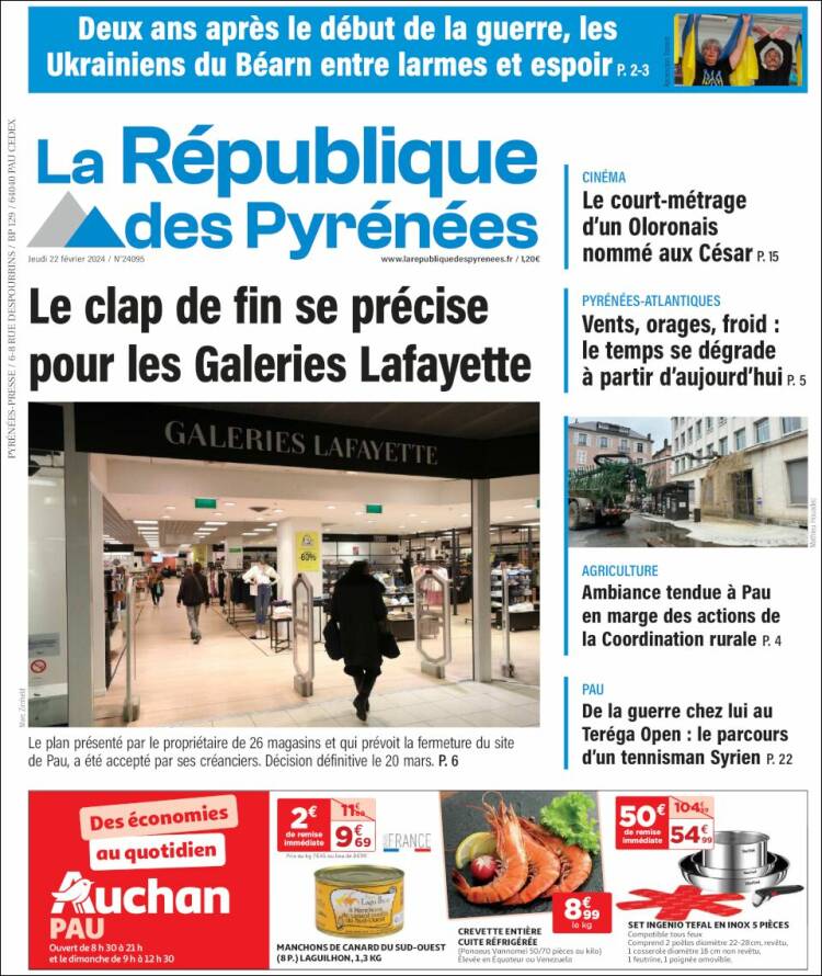 Portada de La République des Pyrénées (Francia)