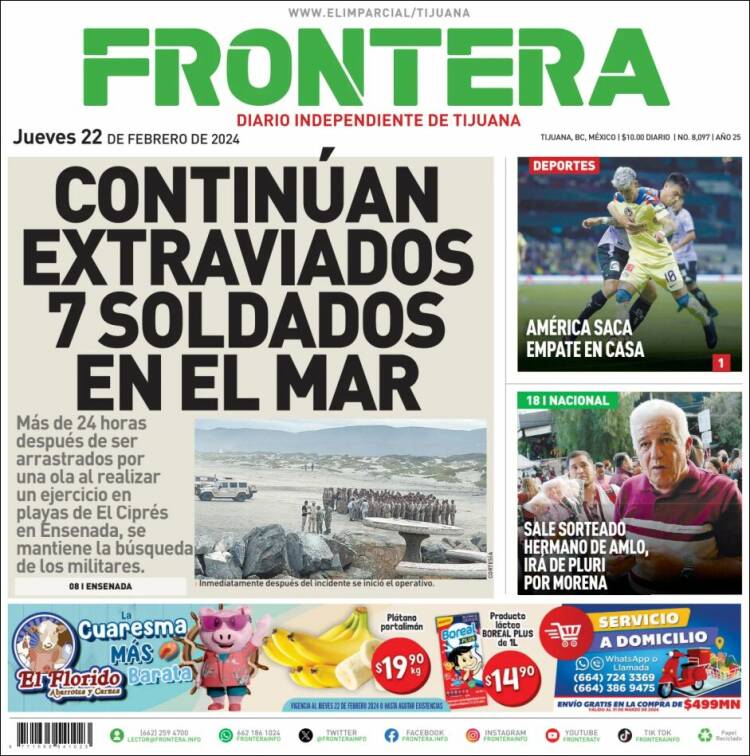 Portada de Frontera (M&eacute;xico)