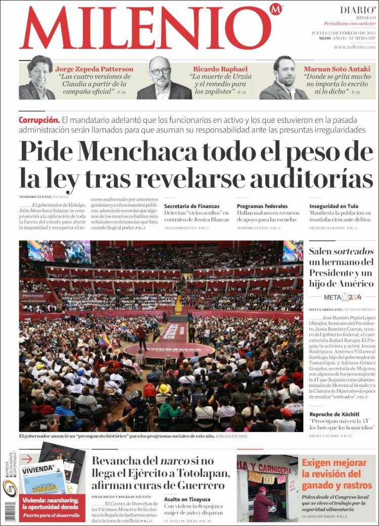 Portada de Milenio de Hidalgo (M&eacute;xico)