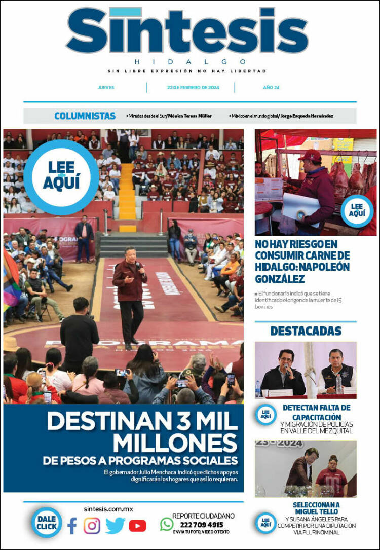 Portada de Sistesis - Hidalgo (M&eacute;xico)