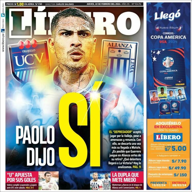 Portada de Líbero (Perú)