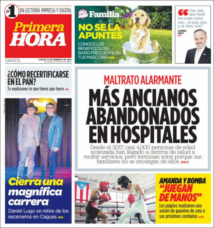 Portada de Primera Hora (Puerto Rico)