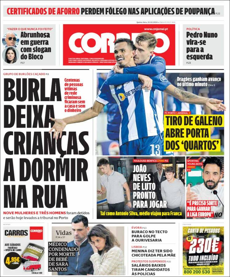 Portada de Correio da Manhã (Portugal)