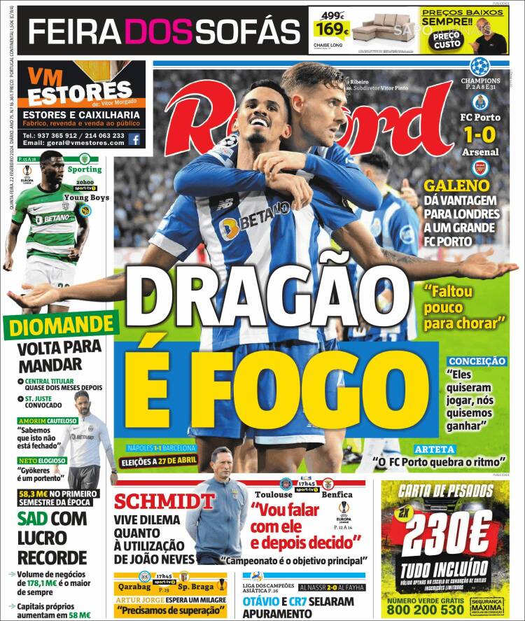 Portada de Record (Portugal)