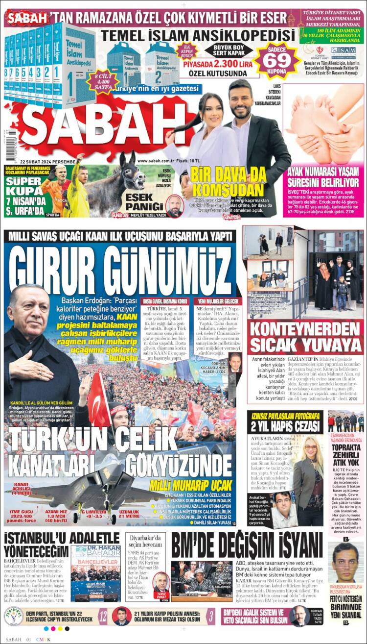 Portada de Sabah (Turqu&iacute;a)