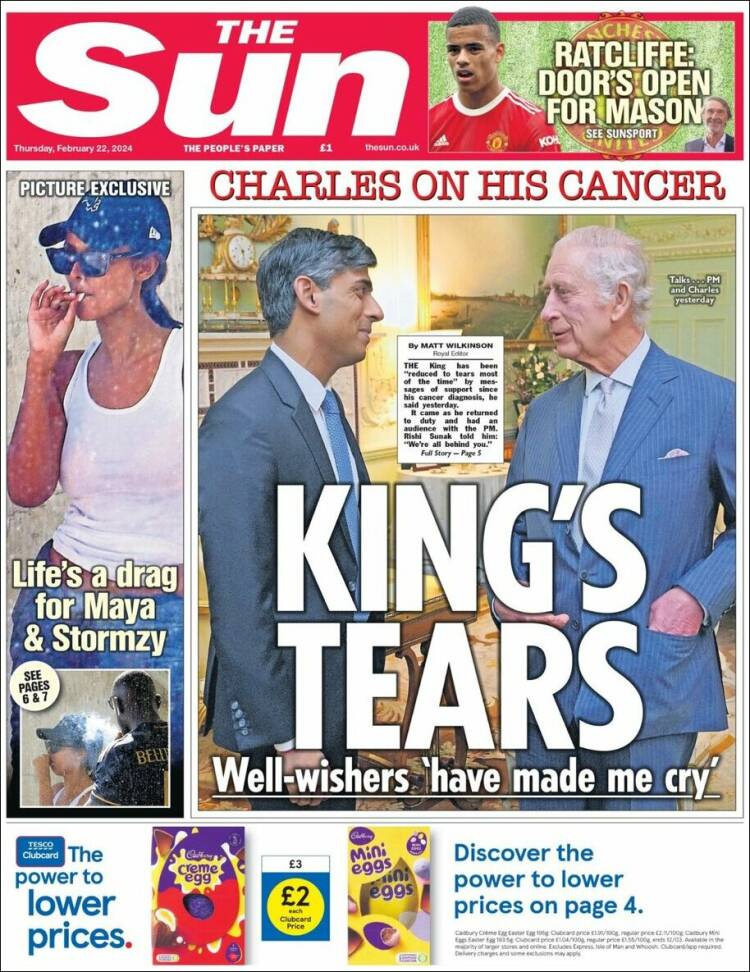 Portada de The Sun (Reino Unido)