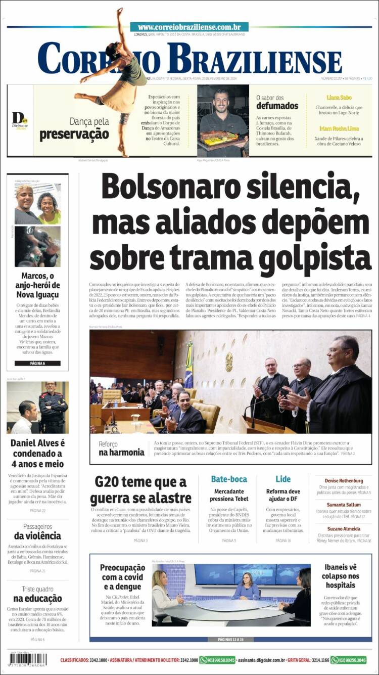 Portada de Correio Braziliense (Brasil)