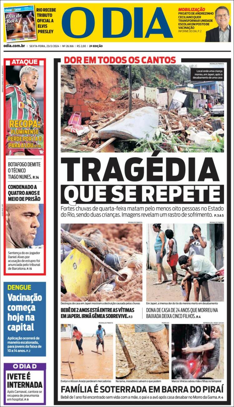 Portada de O Dia (Brasil)