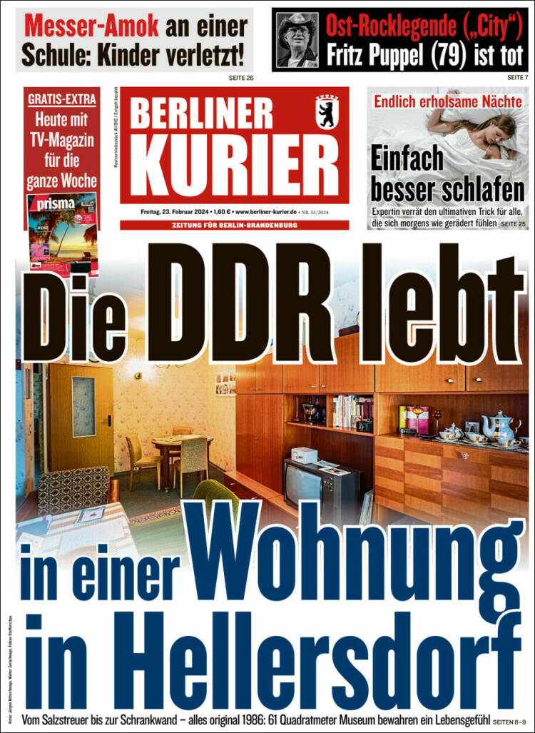 Portada de Berliner Kurier - Startseite BK (Alemania)