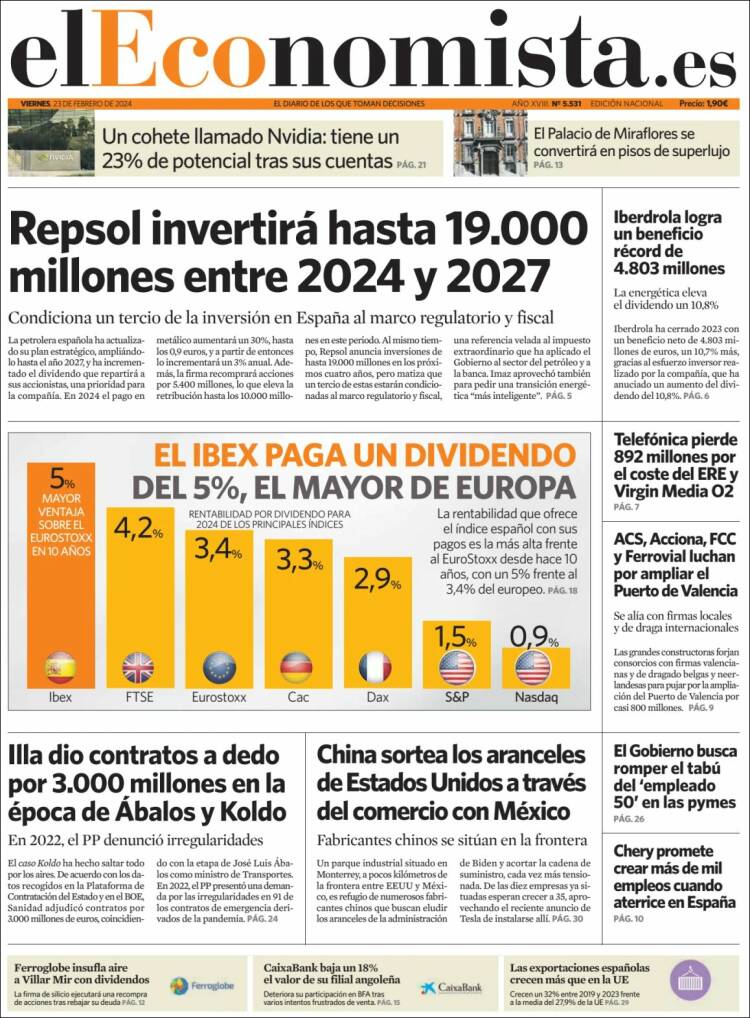 Portada de El Economista (Espa&ntilde;a)