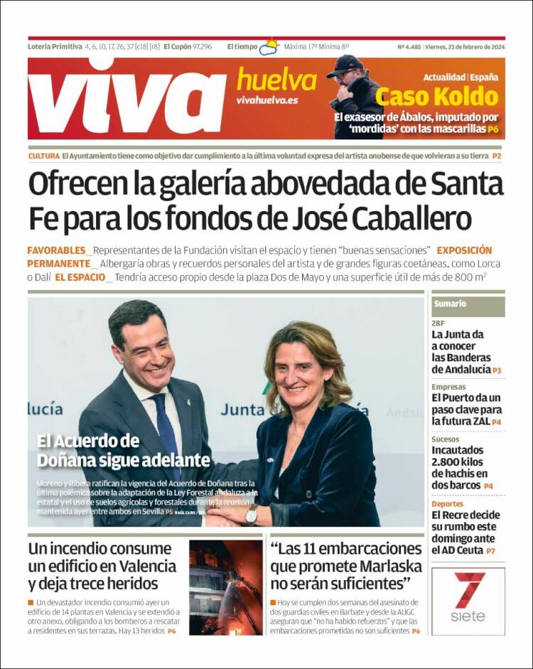 Portada de Viva Huelva (España)