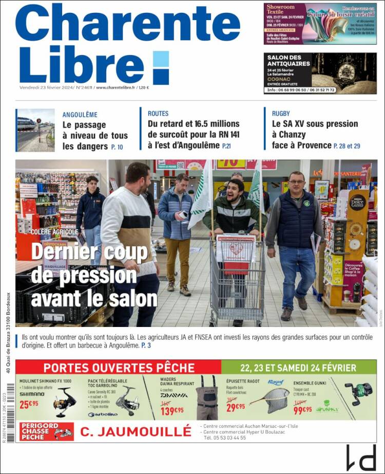 Portada de Charente Libre (Francia)