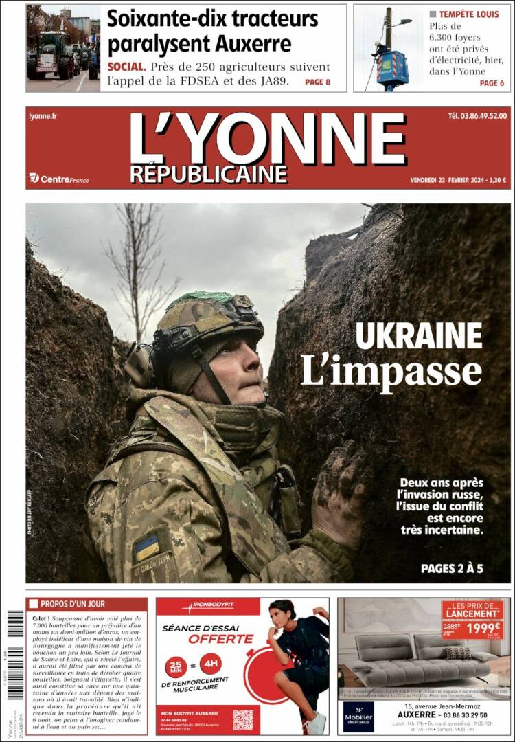 Portada de L'Yonne-Républicaine (Francia)